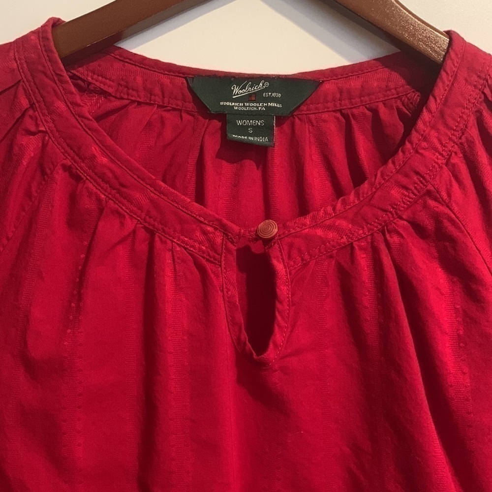 Woolrich Long Sleeve Keyhole Top Size Small - Picture 3 of 13